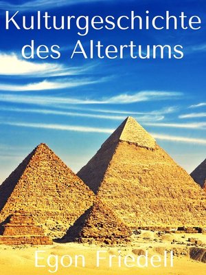 cover image of Kulturgeschichte des Altertums